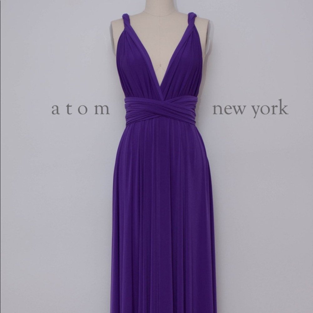 atom new york floor length infinity dress